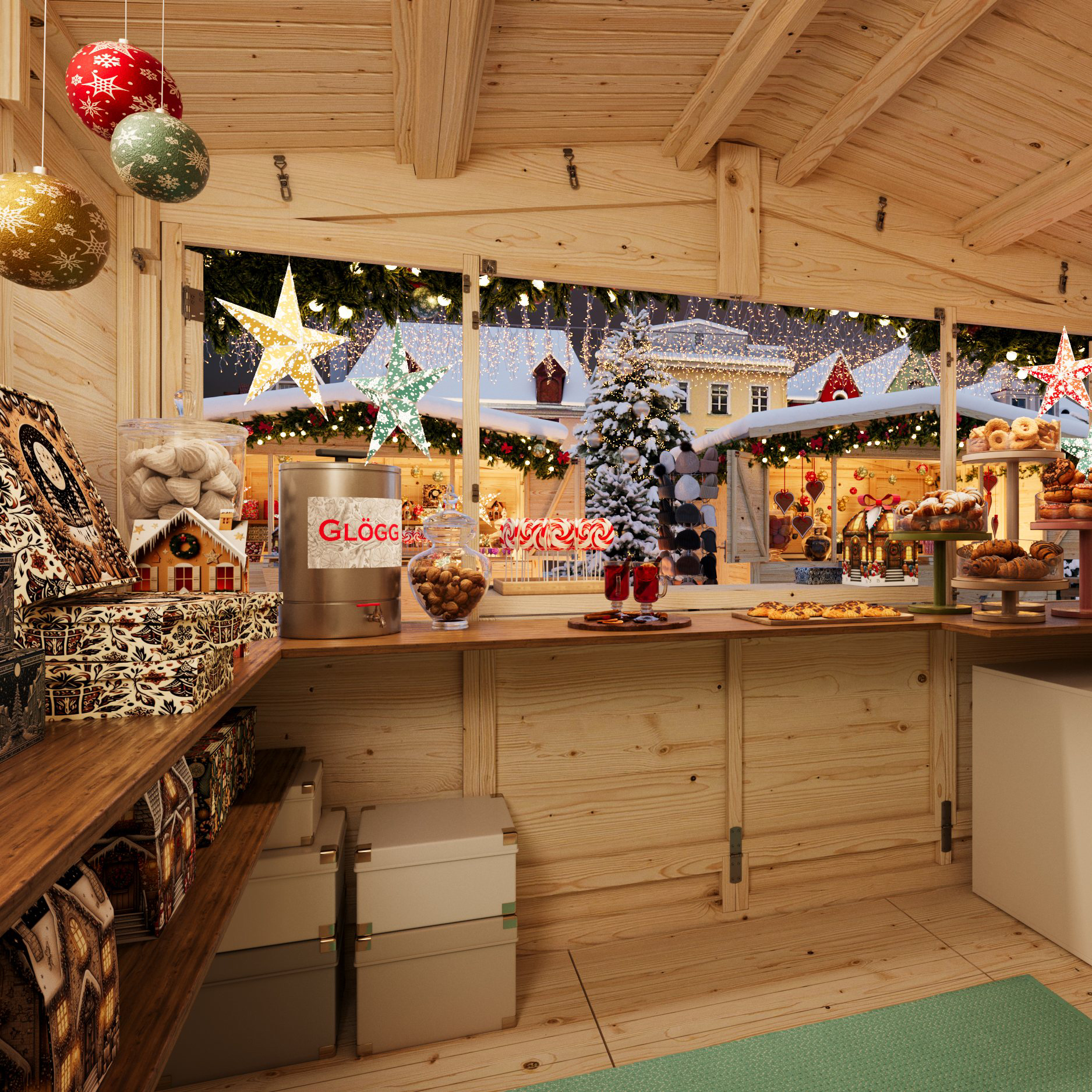 Kiosk Palmako Marian 6,8 m2 Hopfällbar