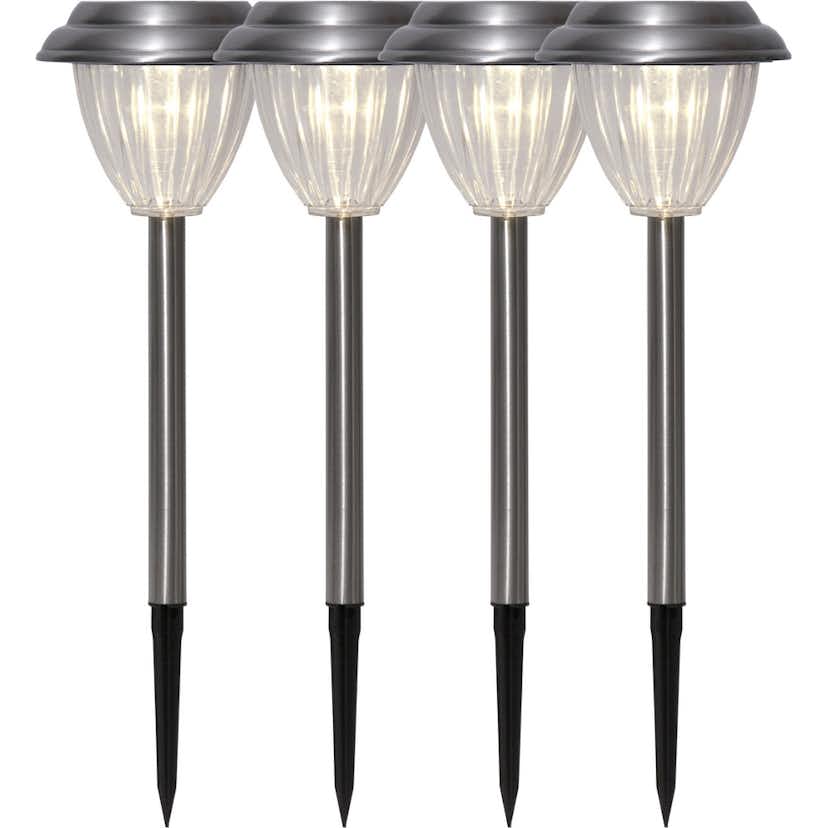 Solcells-pollare Star Trading Palma 4-pack