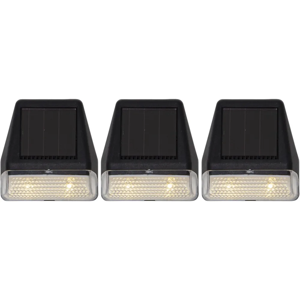 Solcells-vägglykta Star Trading Wally Mini 3-pack