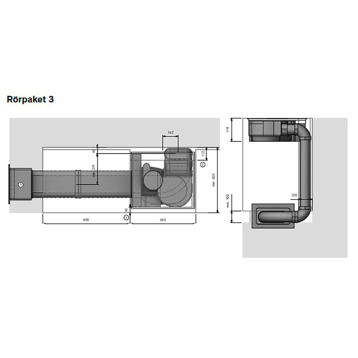 Rörpaket BORA Pure/X Pure/S Pure 3