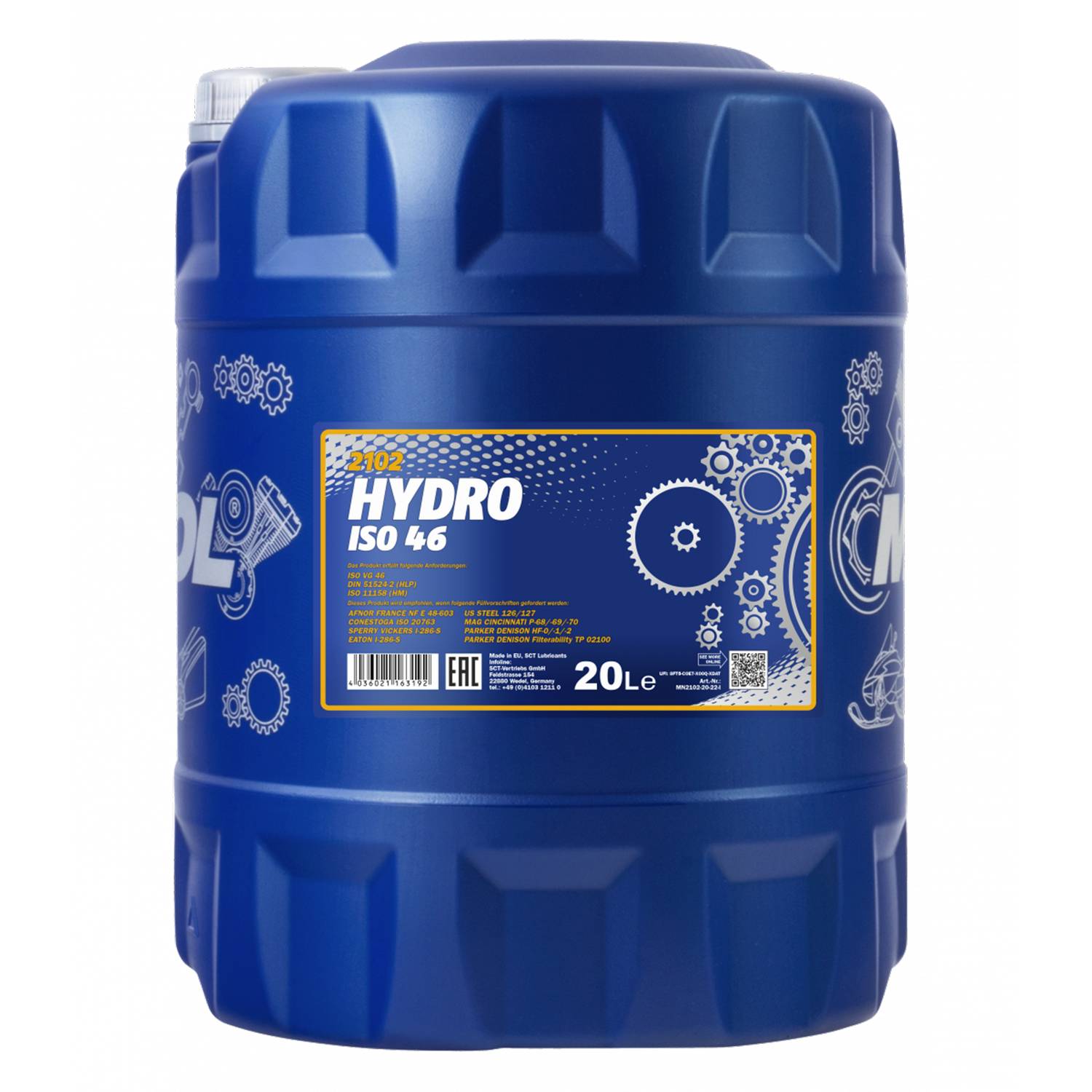 Hydralolja Mannol Mn2102 Hydro 46  Iso46 Din 51524-2