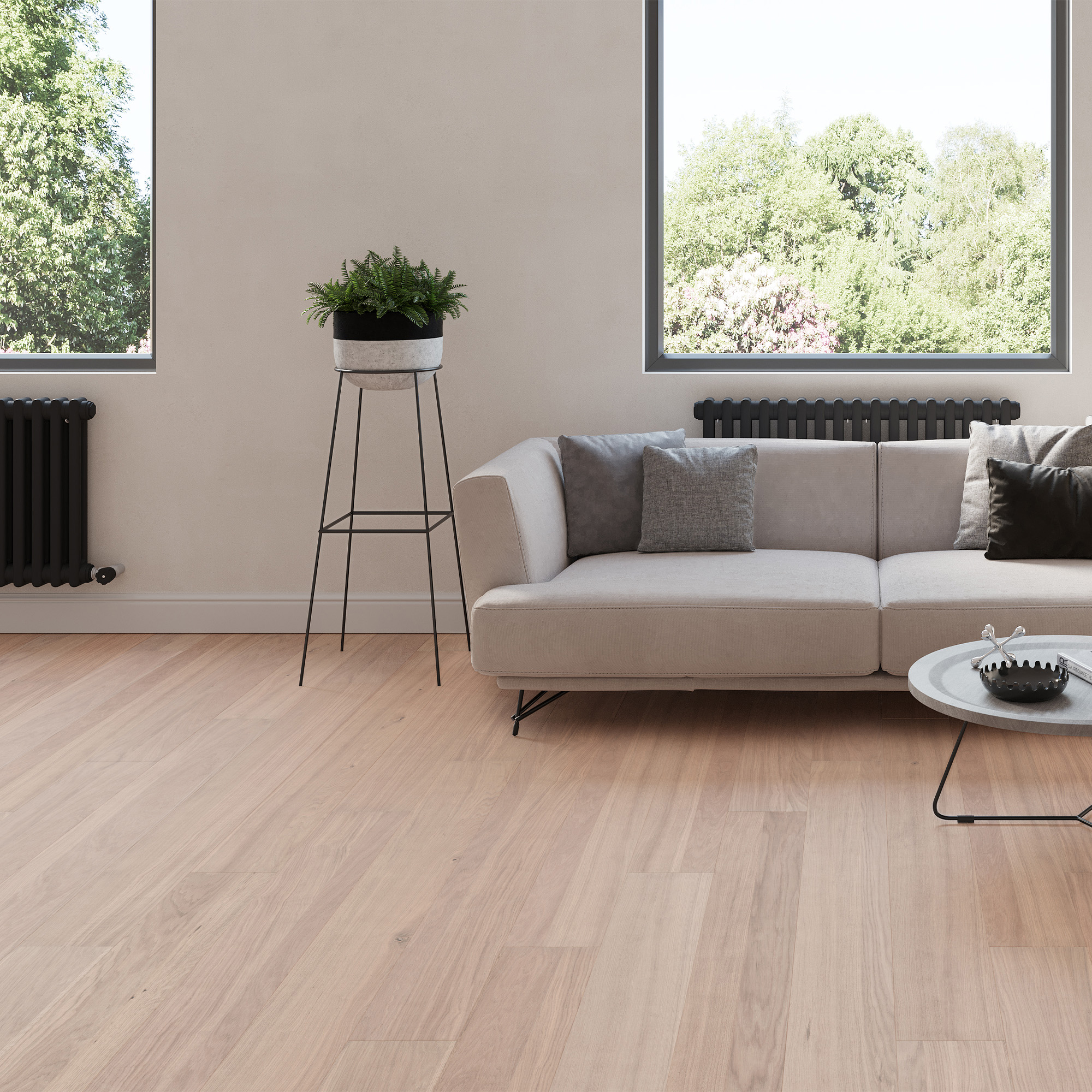 Trägolv Bjelin Härdad Ek Vista White Mattlack Multistrip