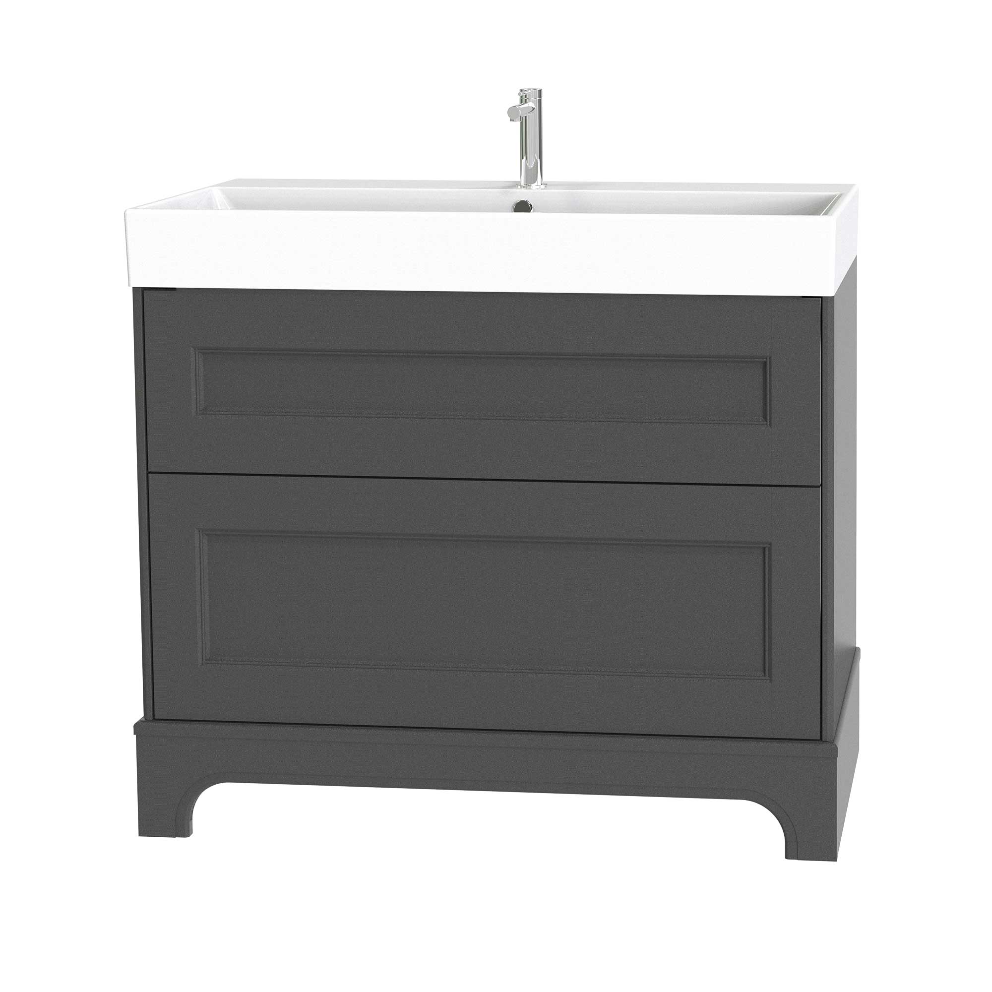 Tvattstallsskap Miller Badrum Kensington 100 Med Lador Med Sockel