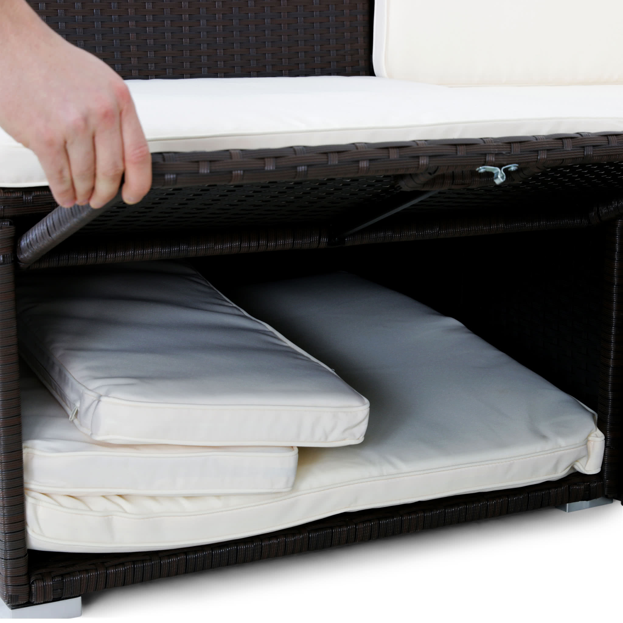 Loungegrupp Lyfco Vrångö för Balkong med Förvaring Brun