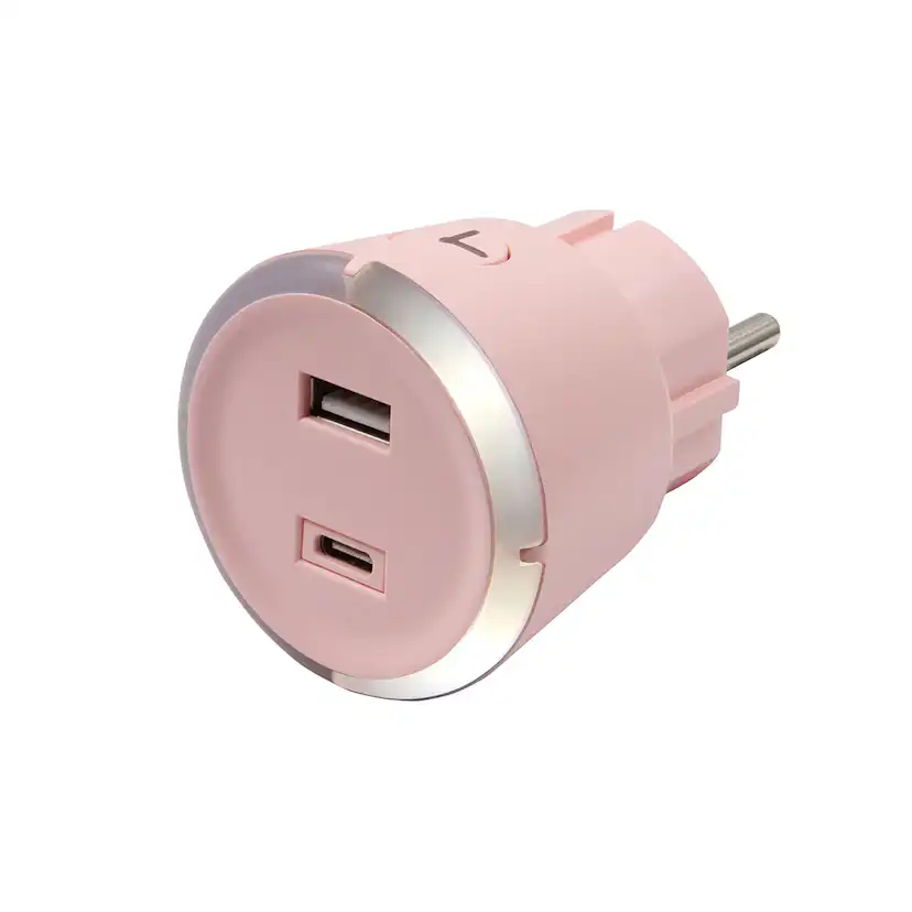 Timer Eluttag CAPIDI Säkerhetstimer USB A+C 1-4 3.4A