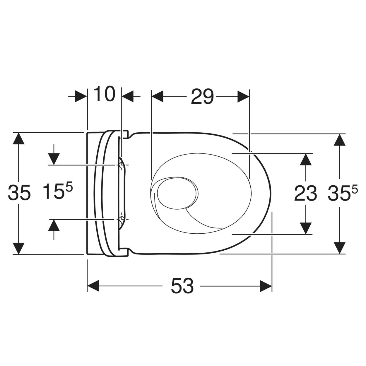 Vägghängd Duschtoalett Geberit Acanto TurboFlush