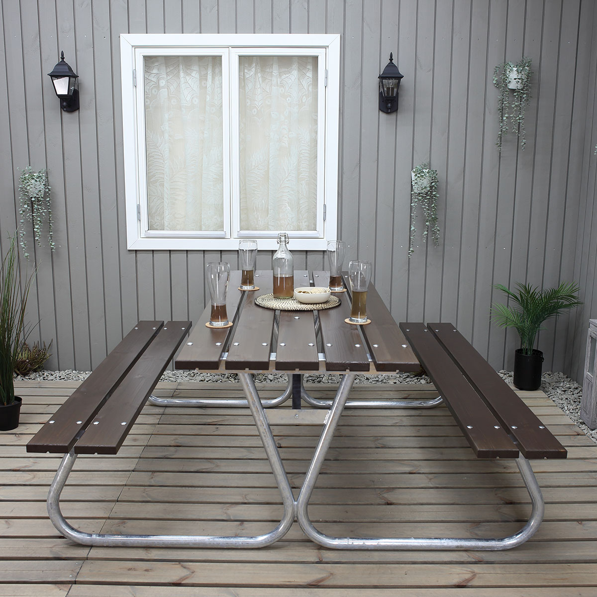 Picknickbord Baltic Garden Stabil Utan Ryggstöd