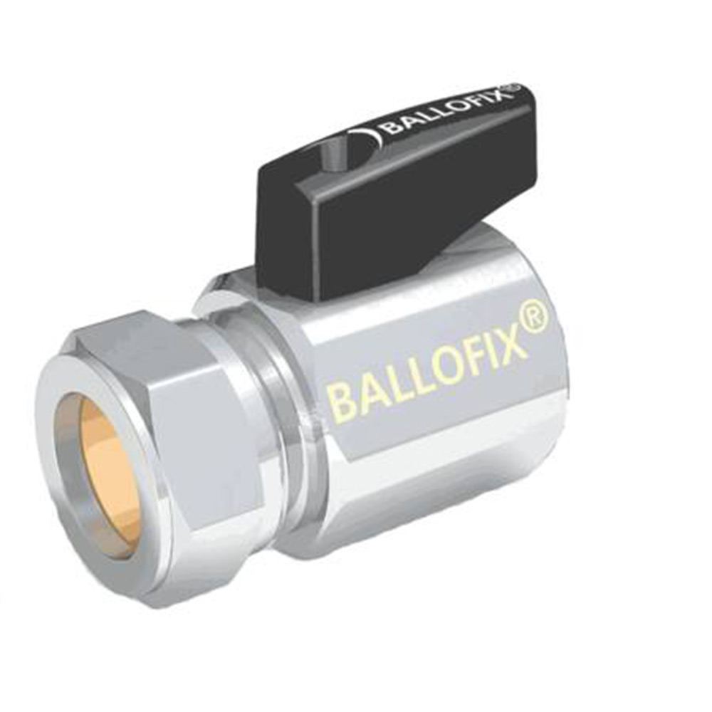 Kulventil Broen Ballofix 505 Rak med Vred Dimension: 22xR20 mm- 505-22XR20