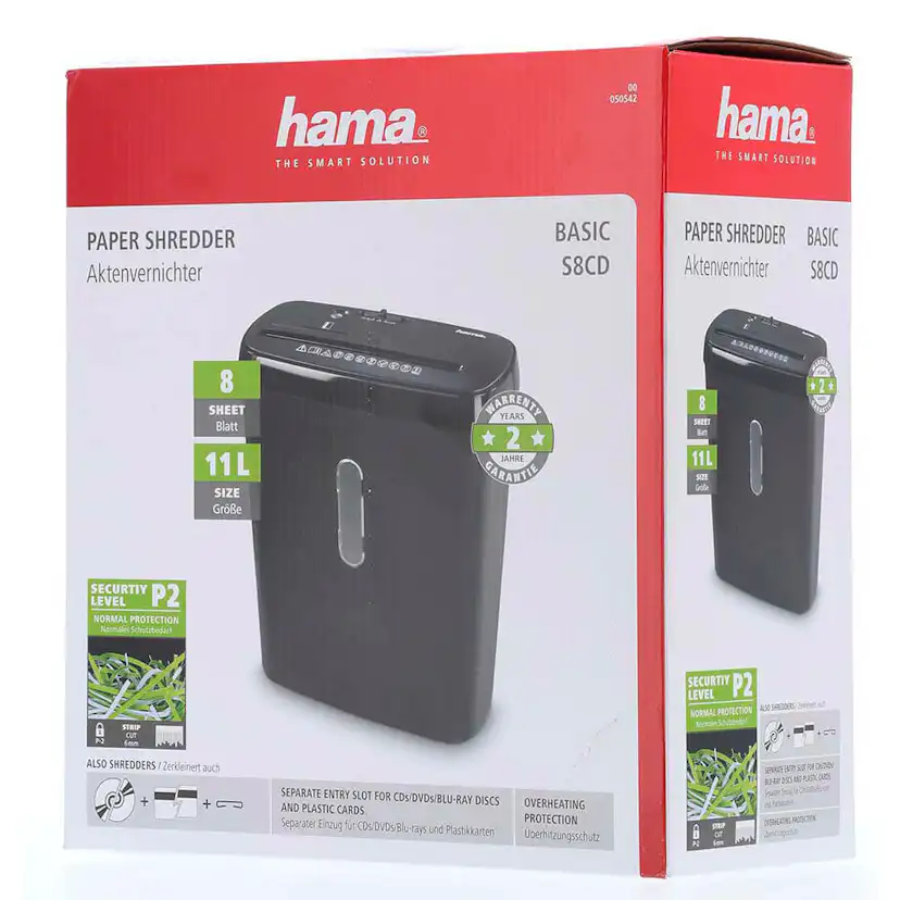 Dokumentförstörare Hama Basic S8CD