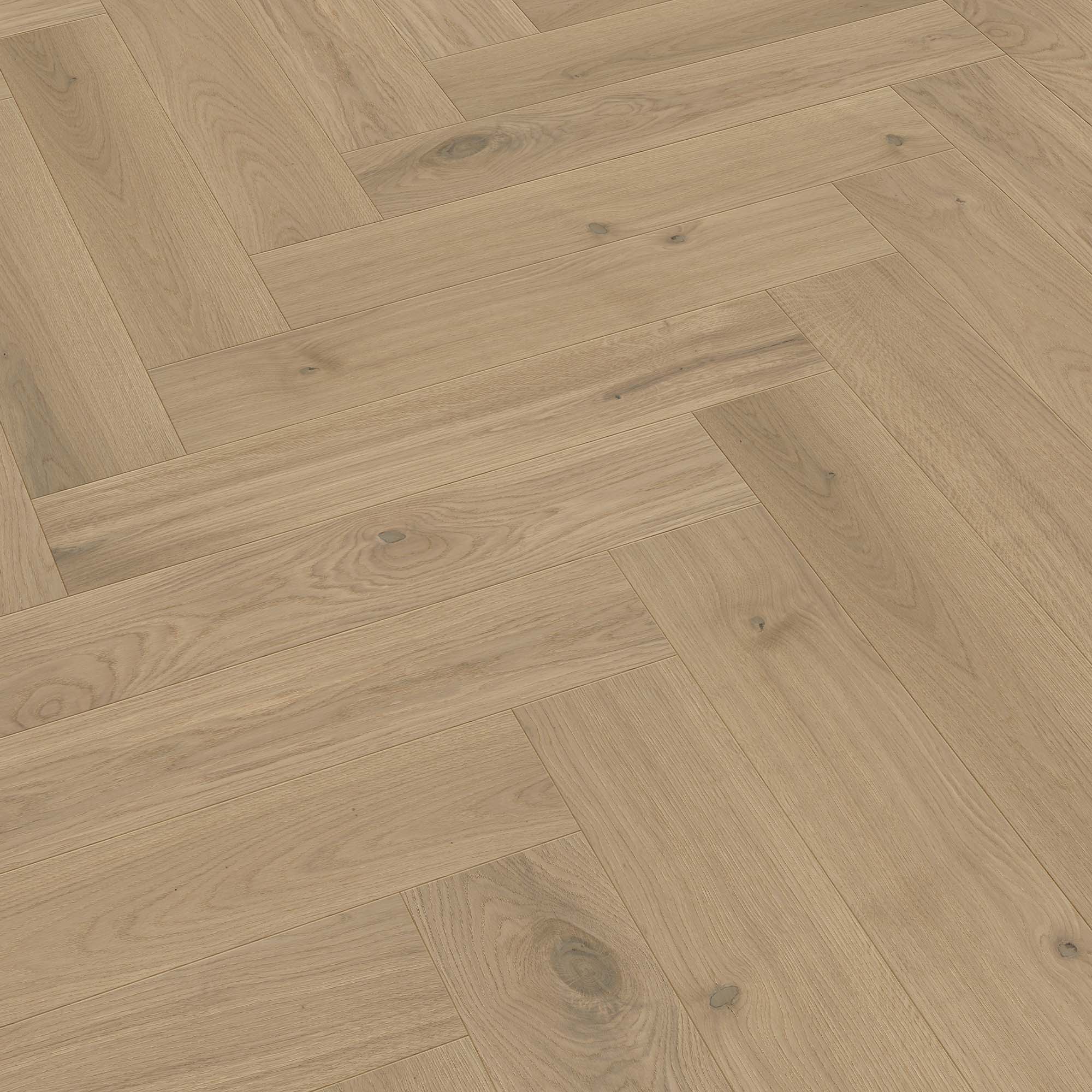 Parkettgolv Meister 9020 PS 500 Borstad Ultramattlackad Ek Fiskbensparkett