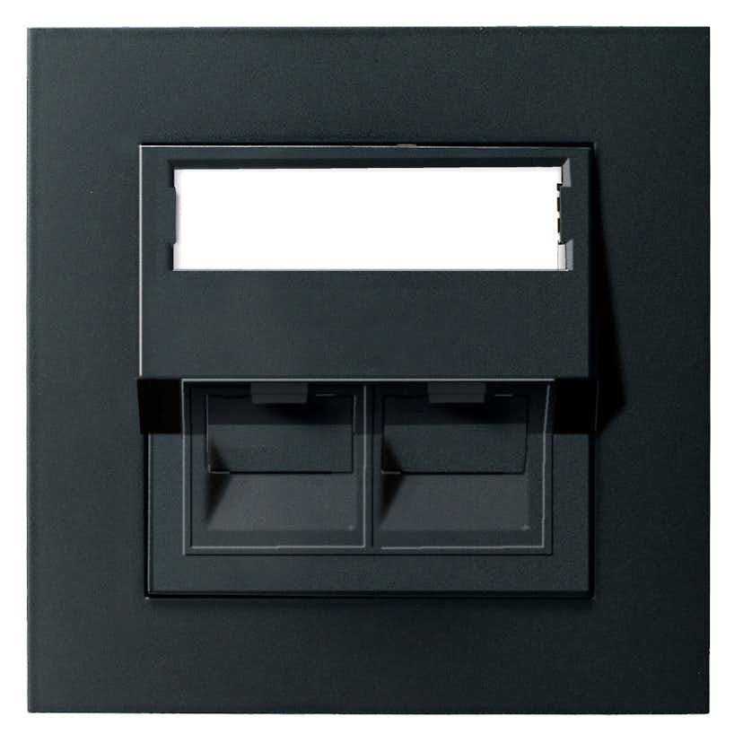 Modularuttag Elko Plus 1X8 UTP C6 T Svart