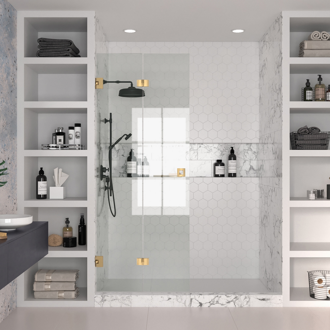 Duschdörr Hietakari Vetro 513 Vikbar