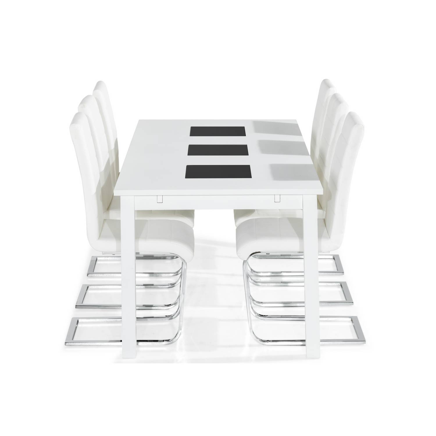 Matgrupp Basic Home Jasmin Rektangulärt Matbord 180-270 cm Förlängningsbart med 6 Cibus Matstol