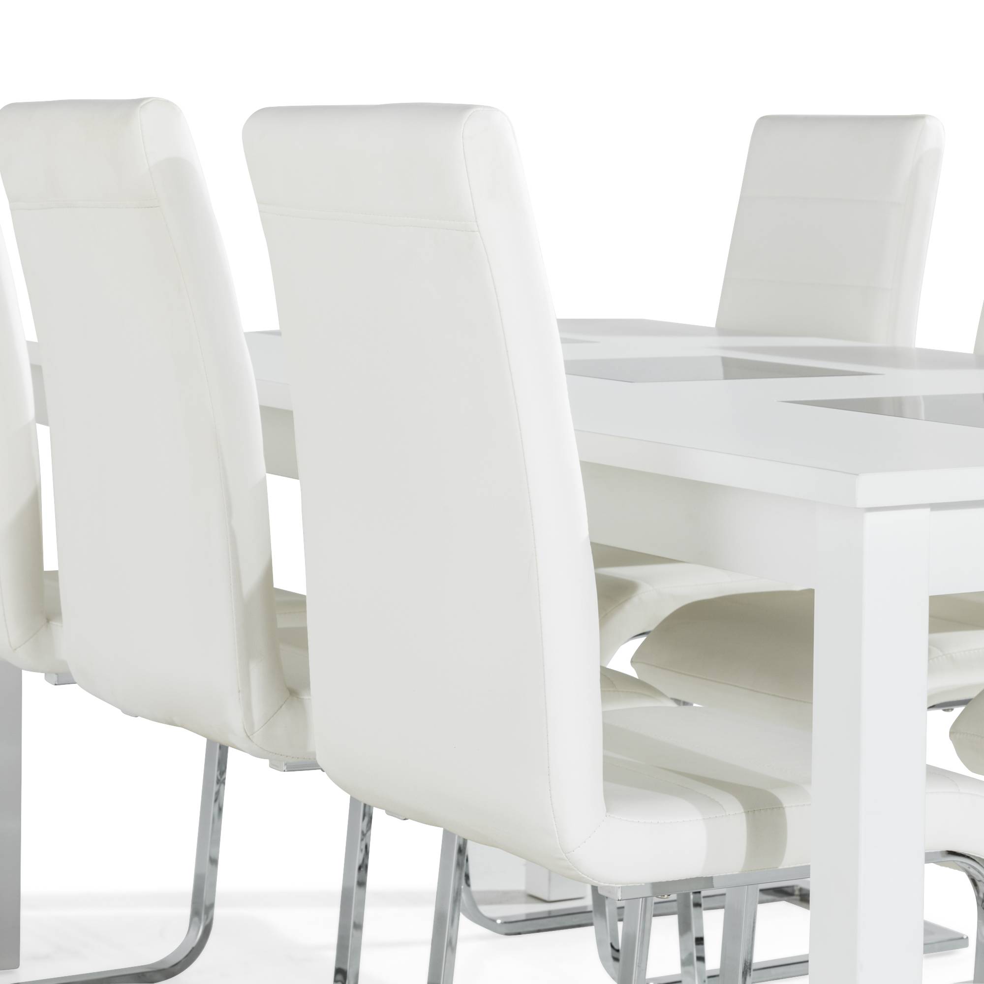 Matgrupp Basic Home Jasmin Rektangulärt Matbord 180-270 cm Förlängningsbart med 6 Cibus Matstol