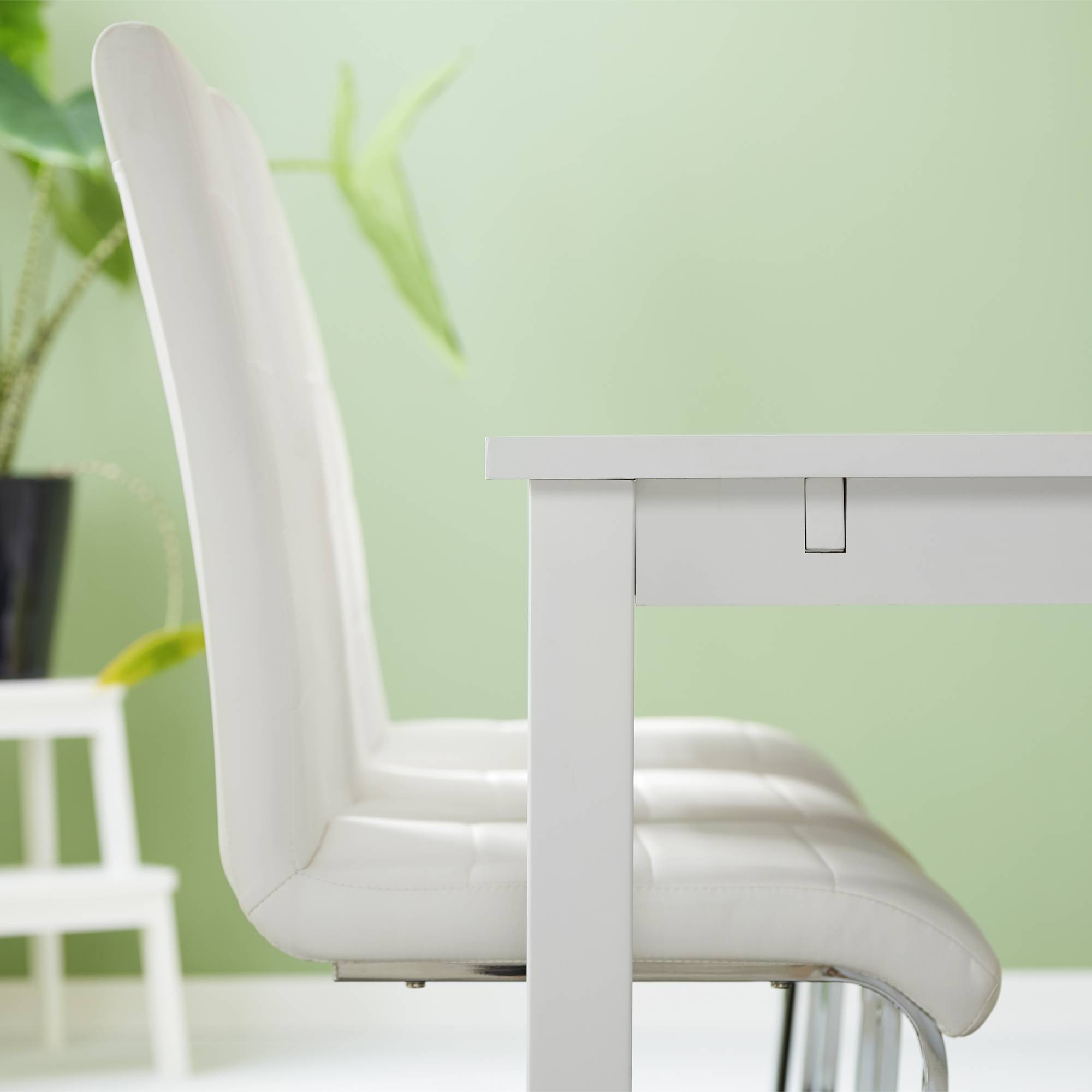 Matgrupp Basic Home Jasmin Rektangulärt Matbord 180-270 cm Förlängningsbart med 6 Cibus Matstol