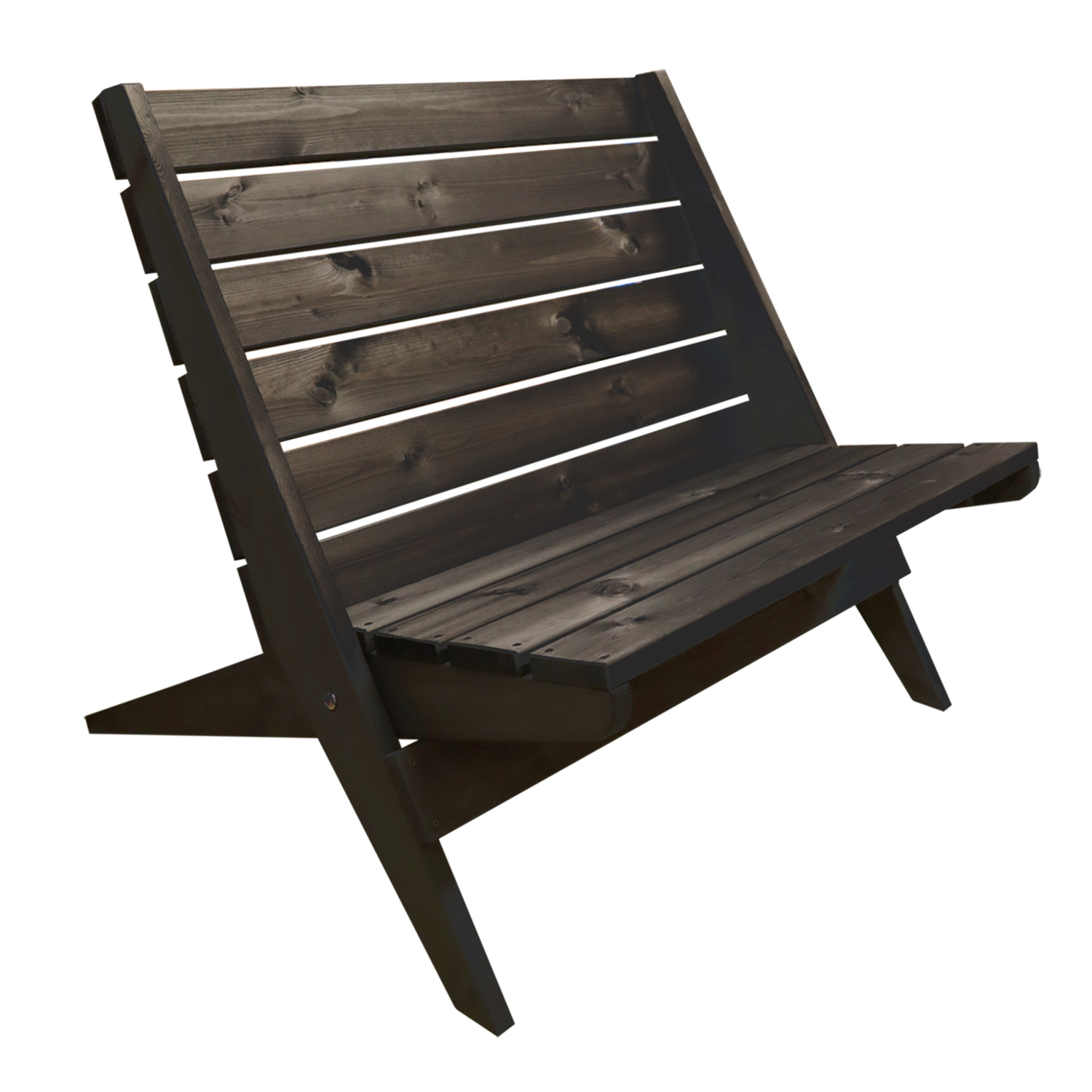 Stol EcoFurn Granny Double Furu Svart Oljad