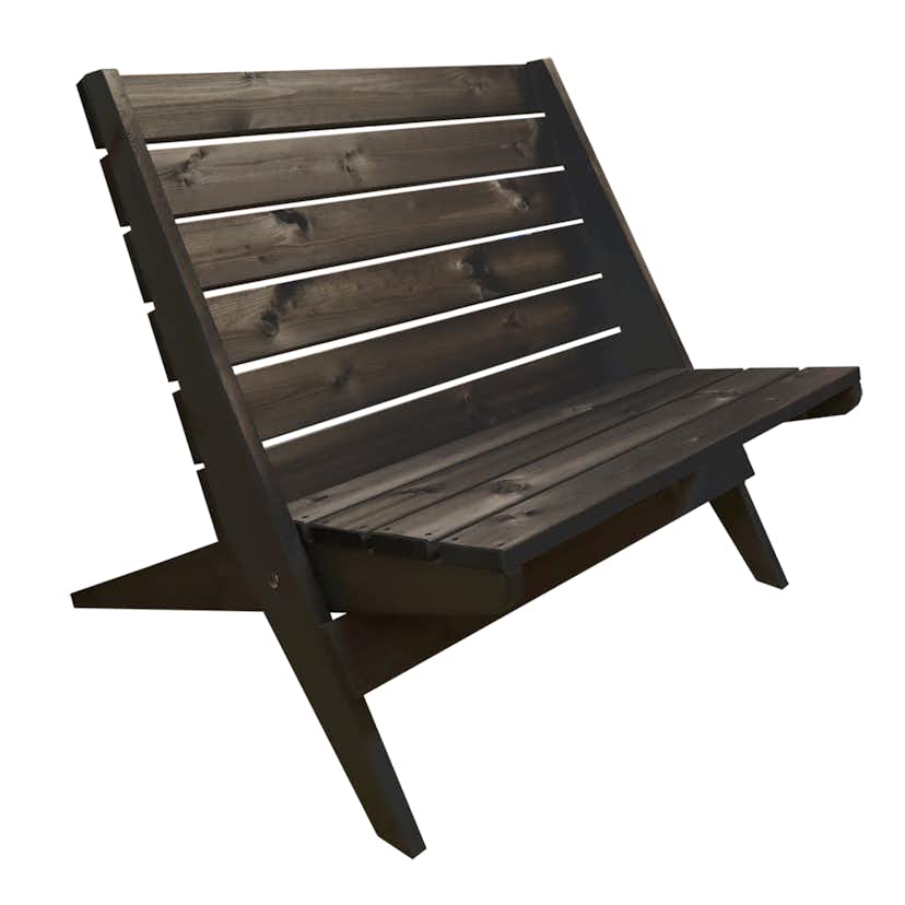 Stol EcoFurn Granny Double Furu Svart Oljad