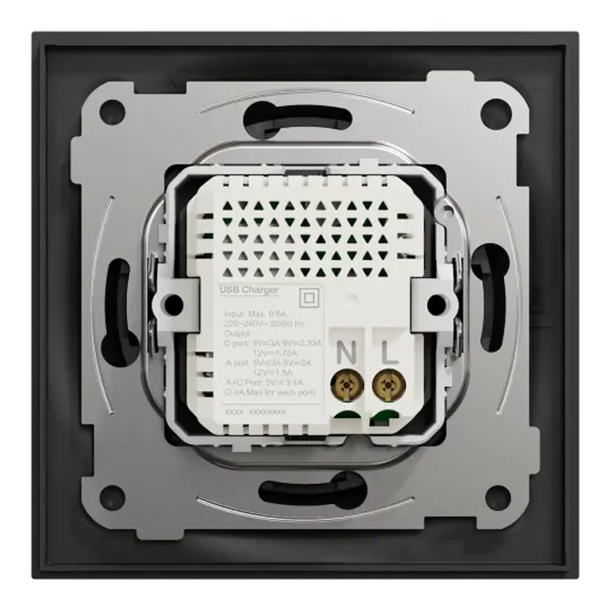 USB-Uttag Elko One Typ A+C 21W Infälld Laddstation Skruvanslutning