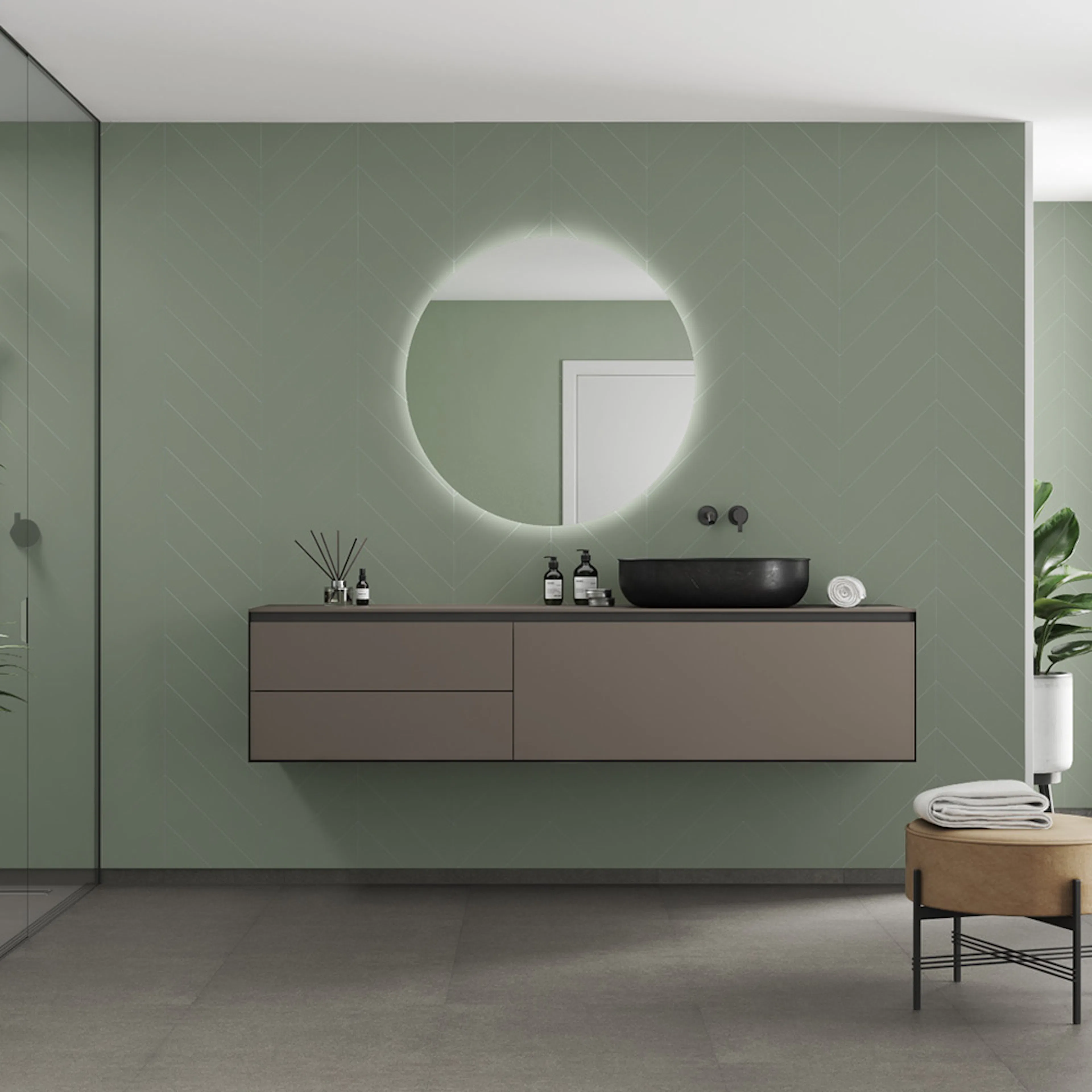 Våtrumsskiva Fibo 5206-M78 EM Olivegreen 10x620x2400 mm
