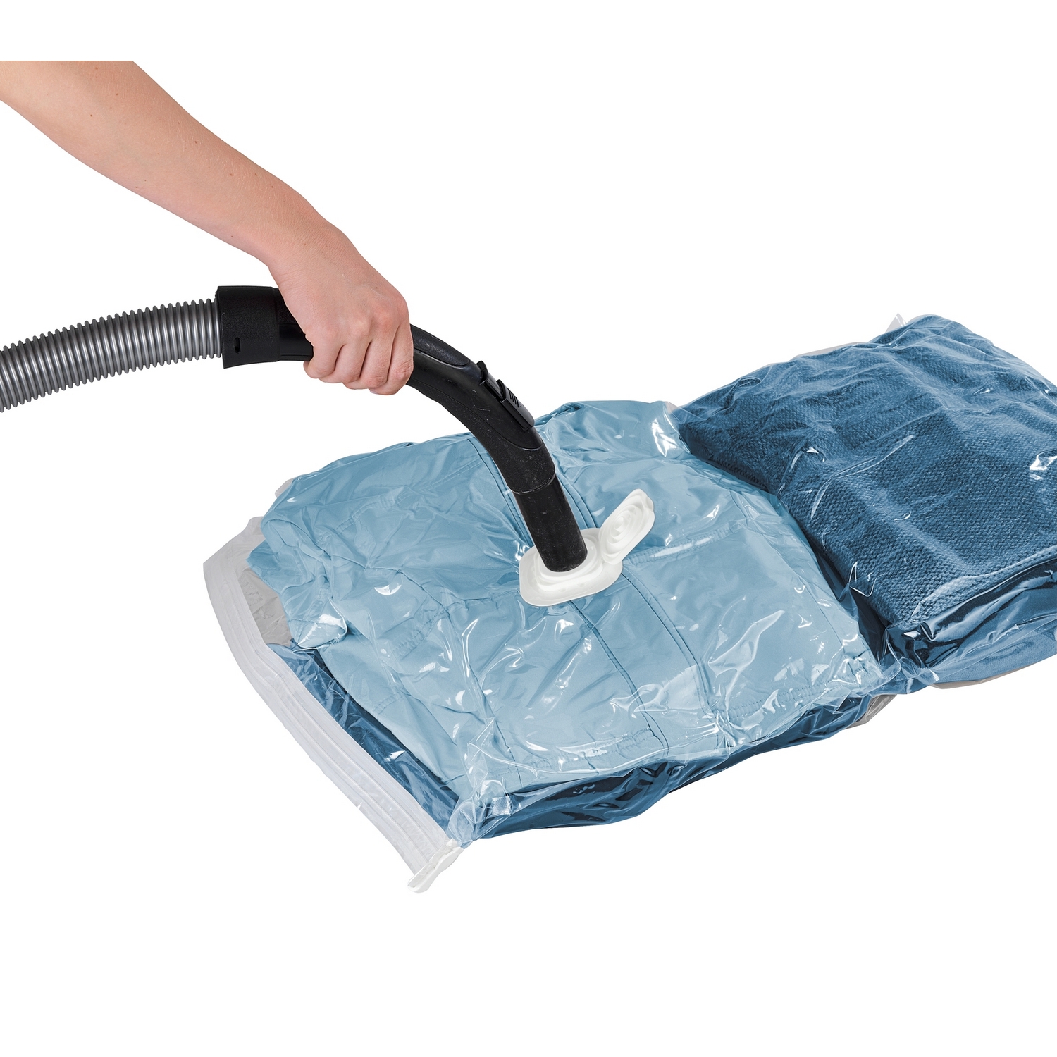 Vakuumpåse WENKO Vakuum Platsbesparande Klädförvaring L 5-pack ink Pump