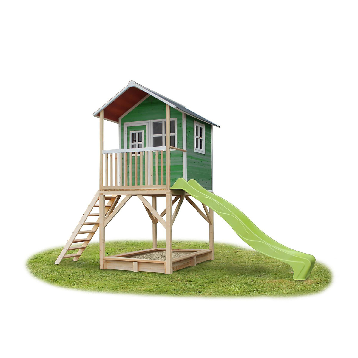 Lekstuga Exit Toys Loft 700 Grön