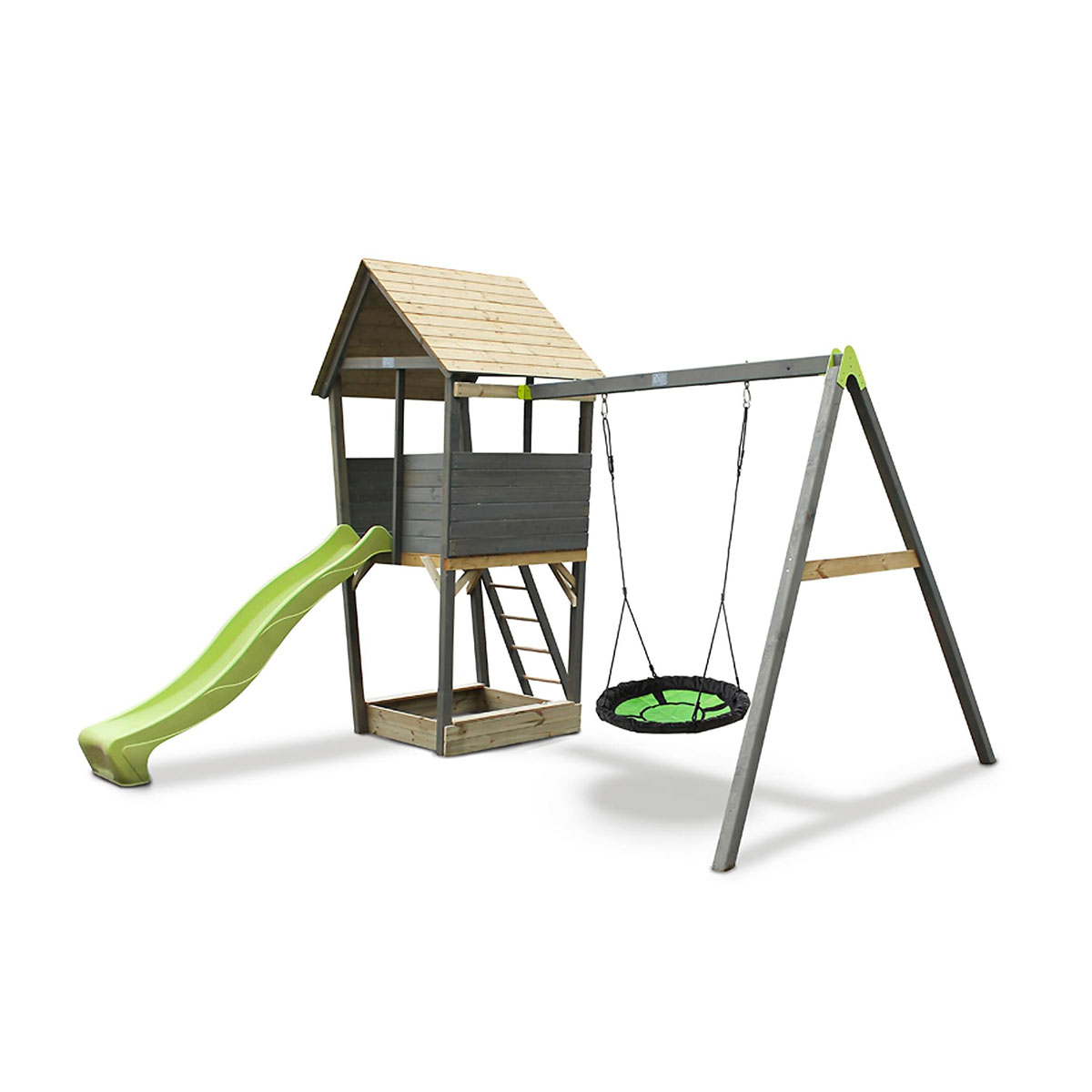 Lektorn Exit Toys med Rutschbana och Fågelbogunga