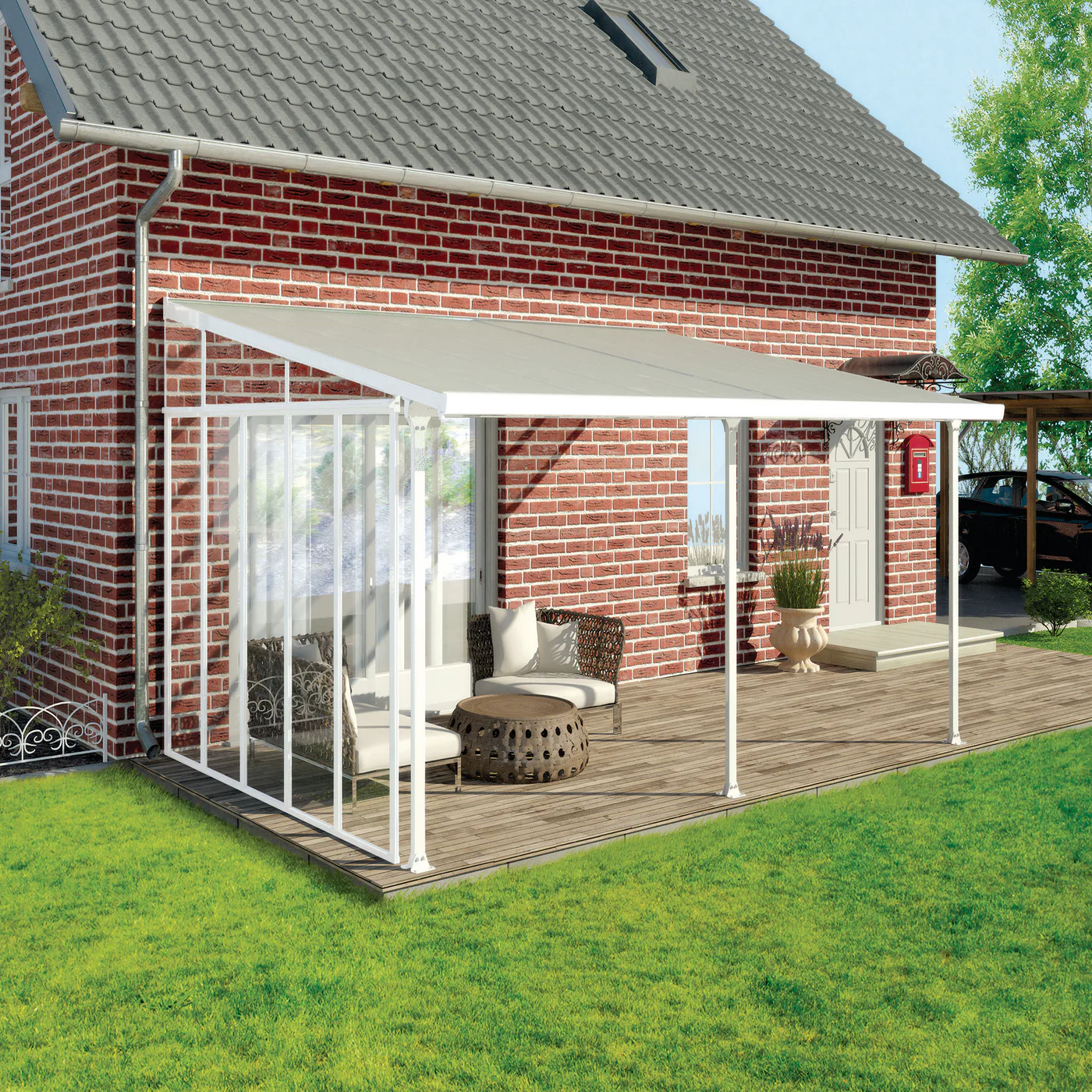 Sidvägg Canopia by Palram Feria 4 vit