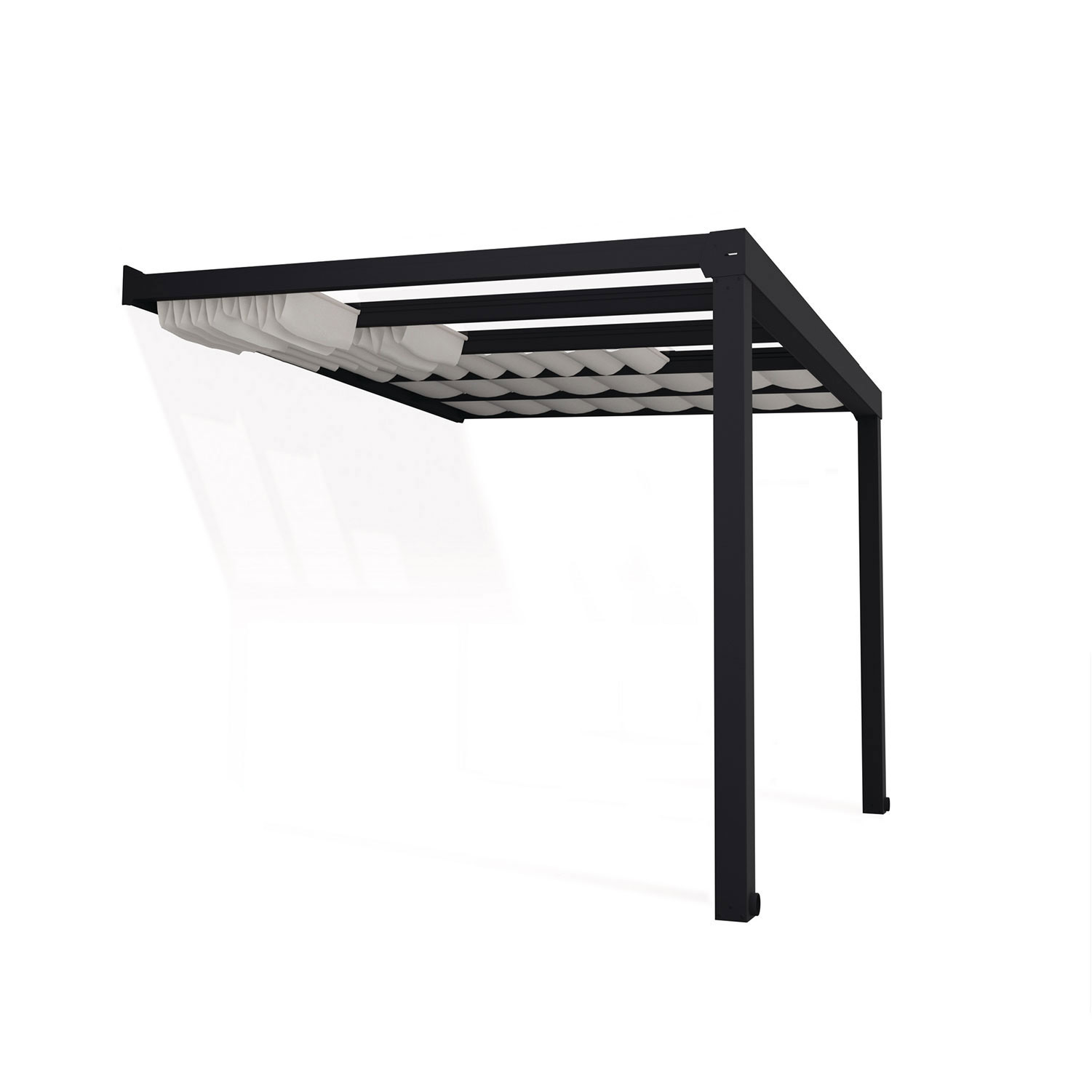 Terrasstak Canopia by Palram Stockholm Antracitgrå med Takpersienner 3,4 x 3,7 m (12,58 m²)