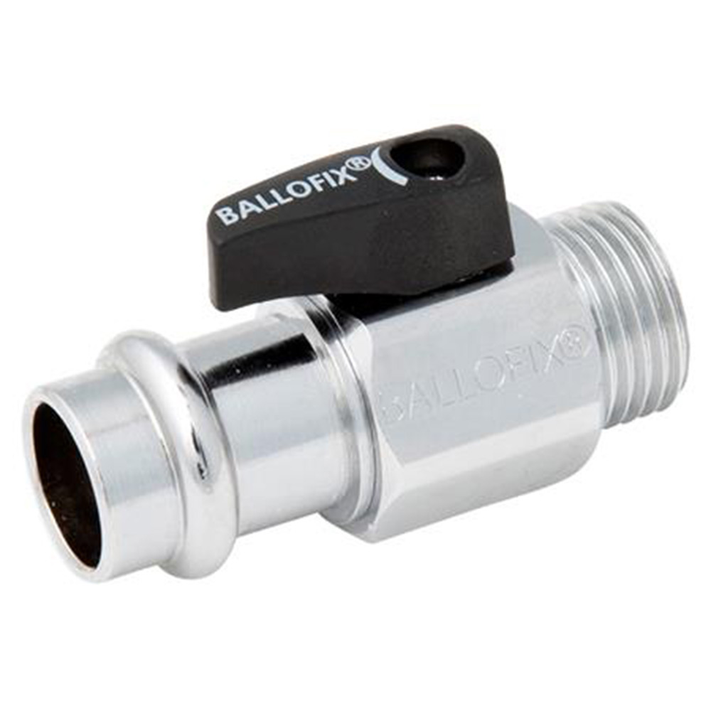 Kulventil Broen Ballofix 541 Rak Ventil med Vred Dimension: 12xR15 mm