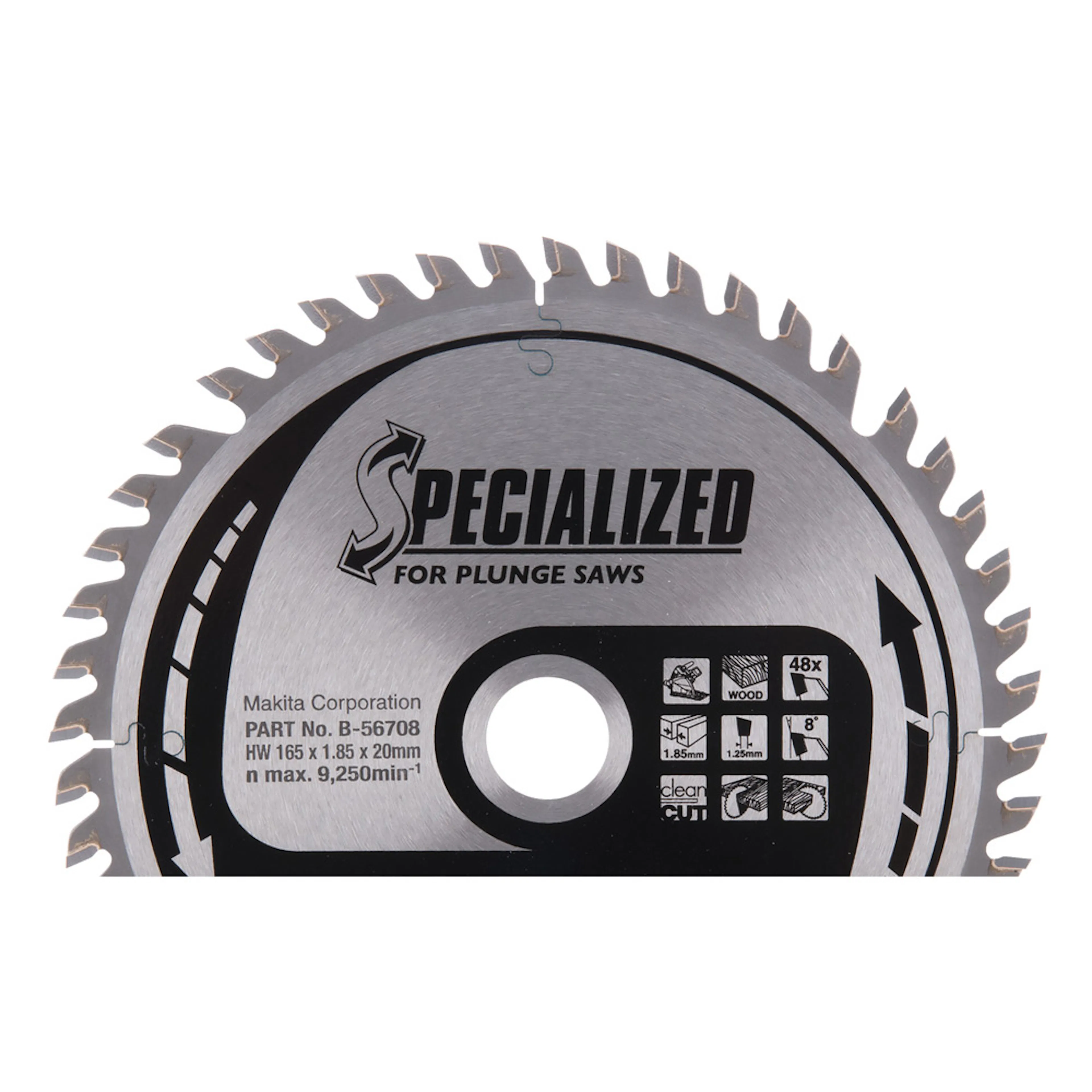 Sänksågklinga Makita 165x20x1,85mm 48T