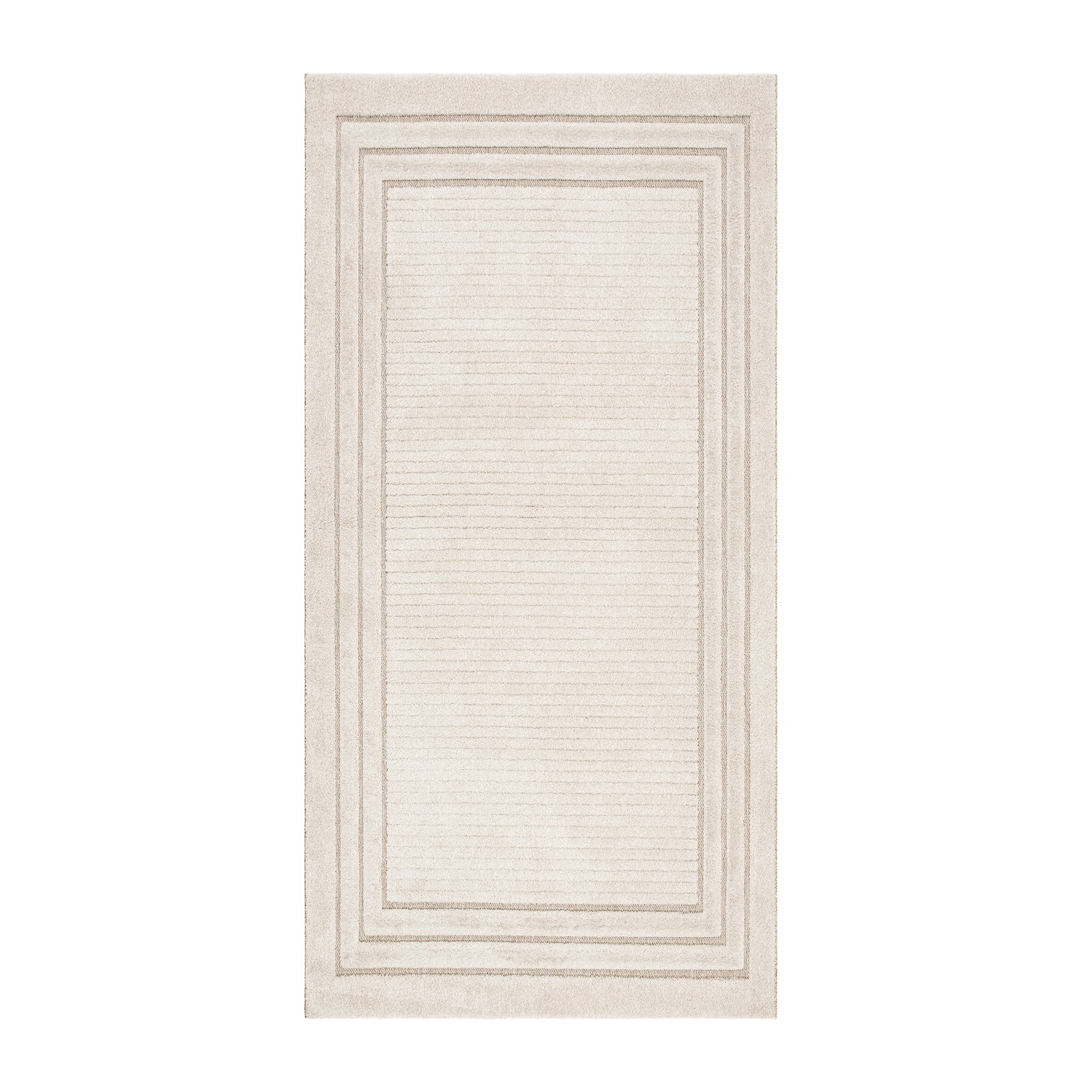 Ryamatta KM Carpets Nature Frame Modern Creme Natur Vit