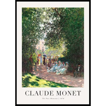 Poster Gallerix The Parc Monceau 1878 By Claude Monet
