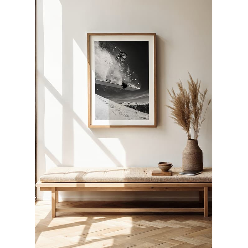 Poster Gallerix Snowboarder B&W No3