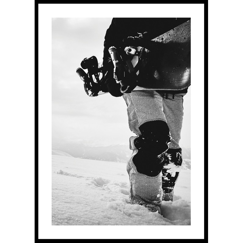 Poster Gallerix Snowboarder B&W No1