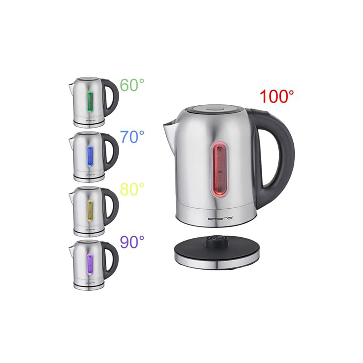 Vattenkokare Emerio 1,7 L Med Temperaturinställning