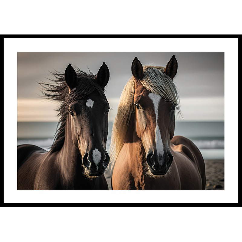 Poster Gallerix Brown Horses