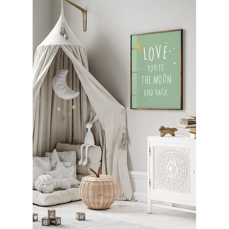 Poster Gallerix To The Moon In Green