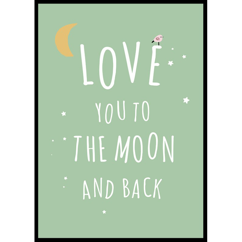 Poster Gallerix To The Moon In Green