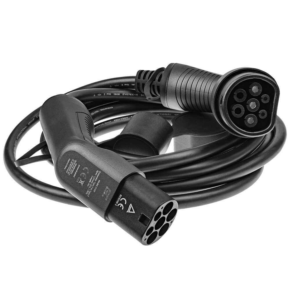 Laddkabel Green Cell Elbil EV03 Typ 2, 5m, 11kW, 16A, 3-FAS