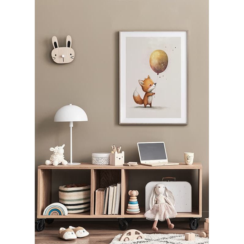 Poster Gallerix Fox Holding Balloon
