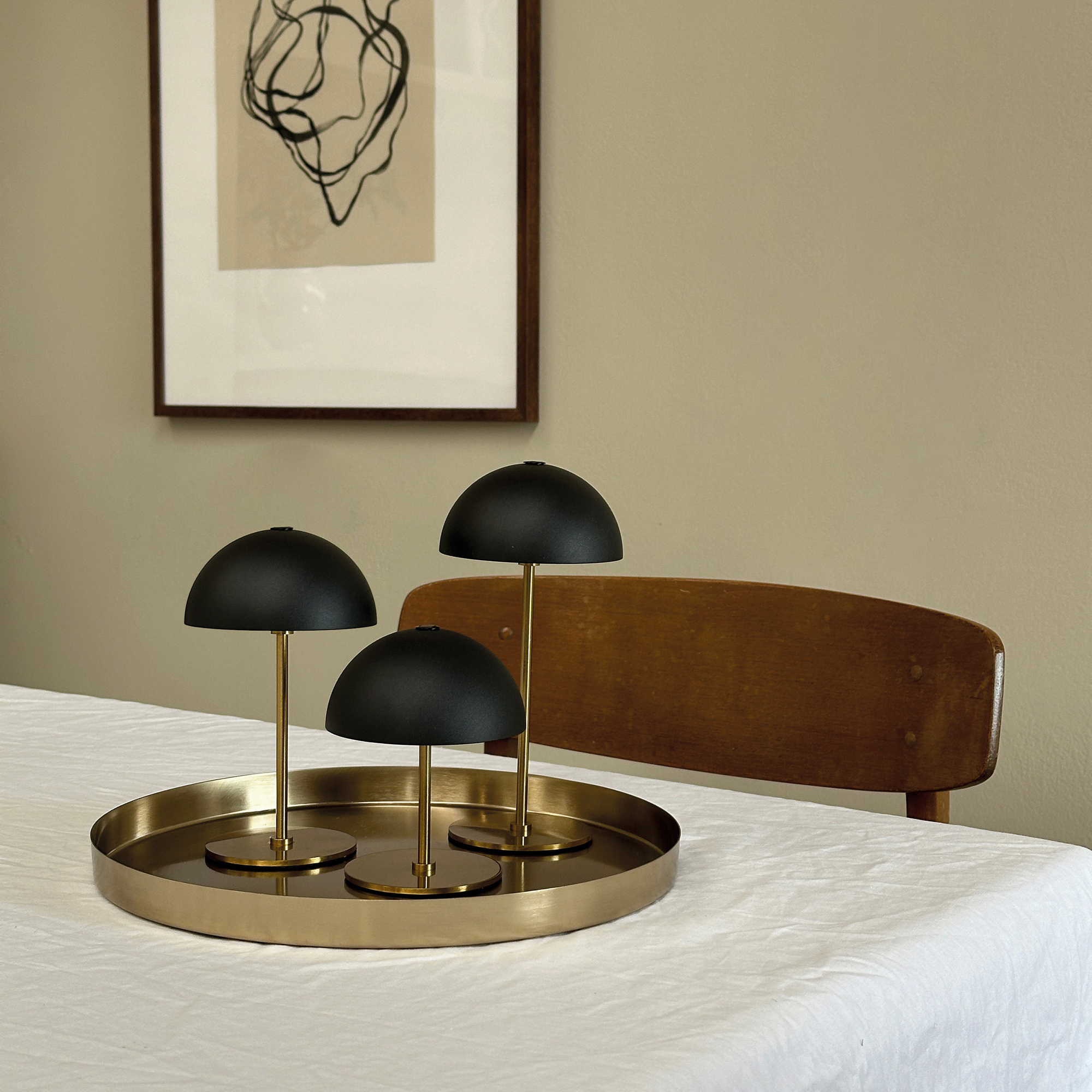 Bordslampa Dyberg Larsen Along Mini 3-pack med Bricka