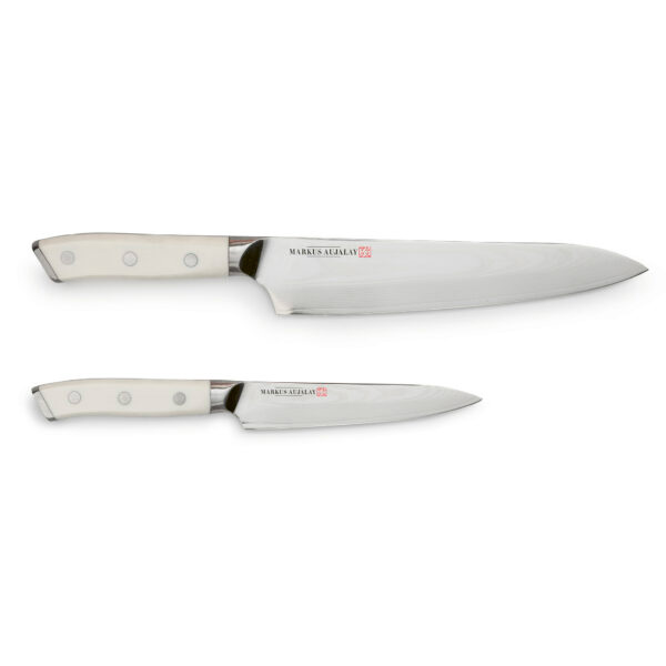 Knivset Markus Aujalay Damaskus Kockkniv och Skalkniv