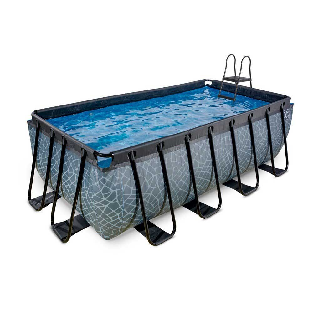 Pool Exit Toys 400x200x122 cm Med Sandfilterpump Grå