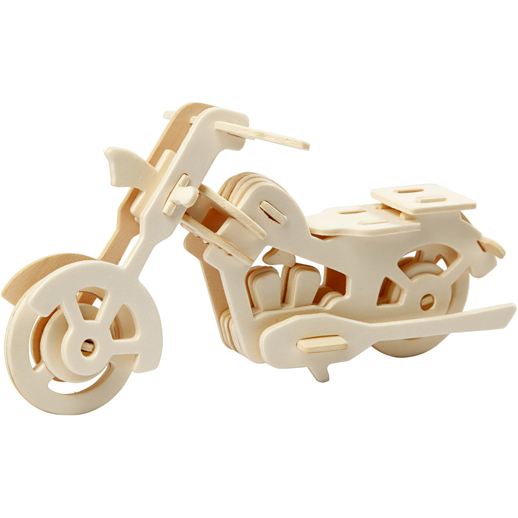 Konstruktionsfigur Creativ Company 3D Motorcykel Stl 19x9x9 cm 1 st