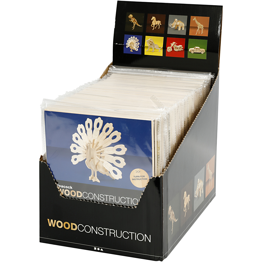 Konstruktionsfigur Creativ Company 3D Stl 9-25 cm 8x6 st/1 Förp