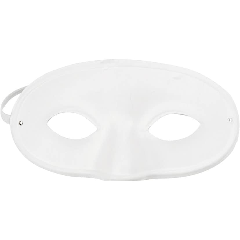 Halvmasker Creativ Company Vit 9,5x18,5 cm 10 St/1 Förp