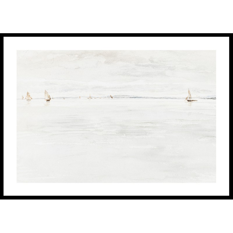 Poster Gallerix Sailboats On Southampton River By John Linnell