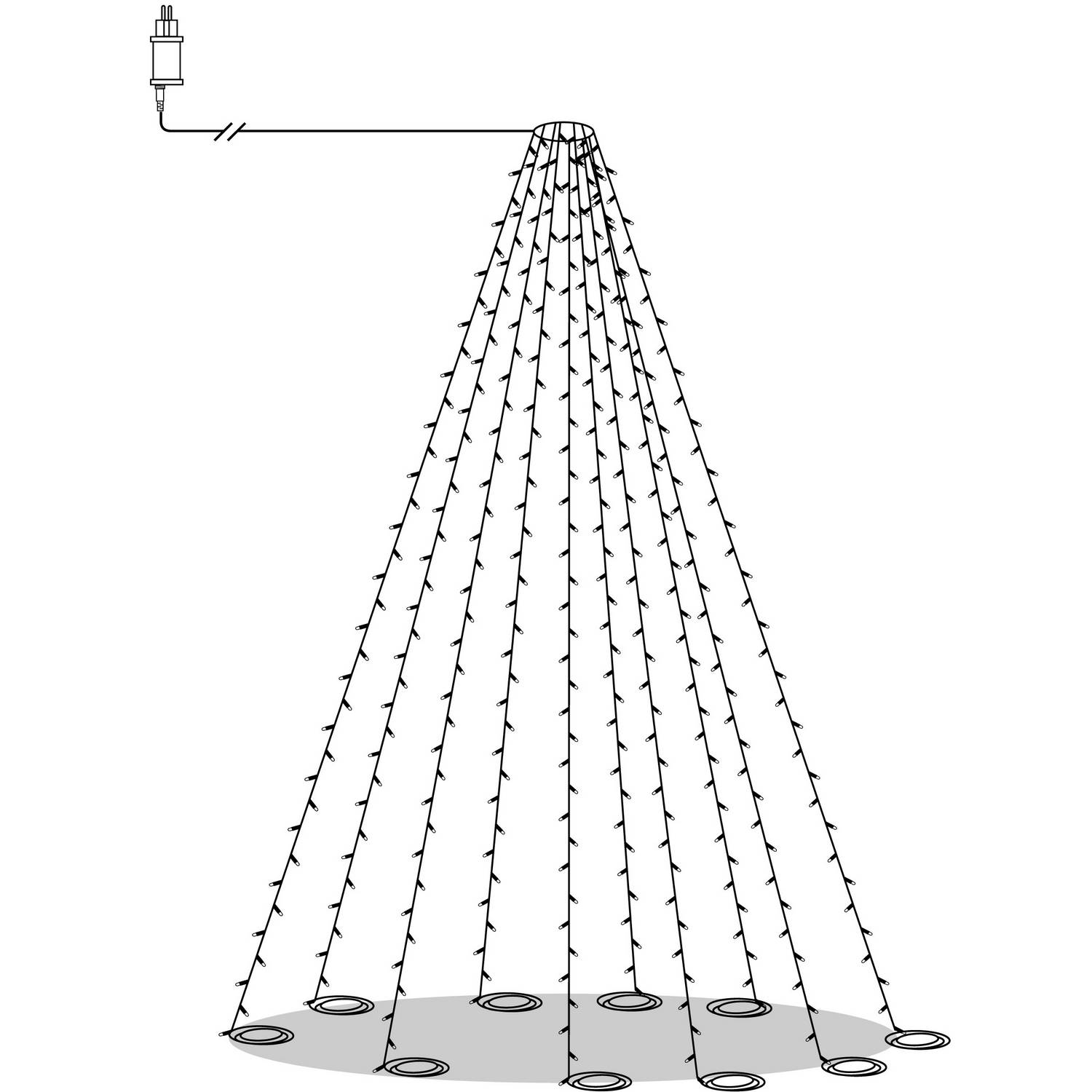 Flaggstångsbelysning Star Trading Shiny LED-Ljusslinga med 500 Varmvita Ljus 10 Meter