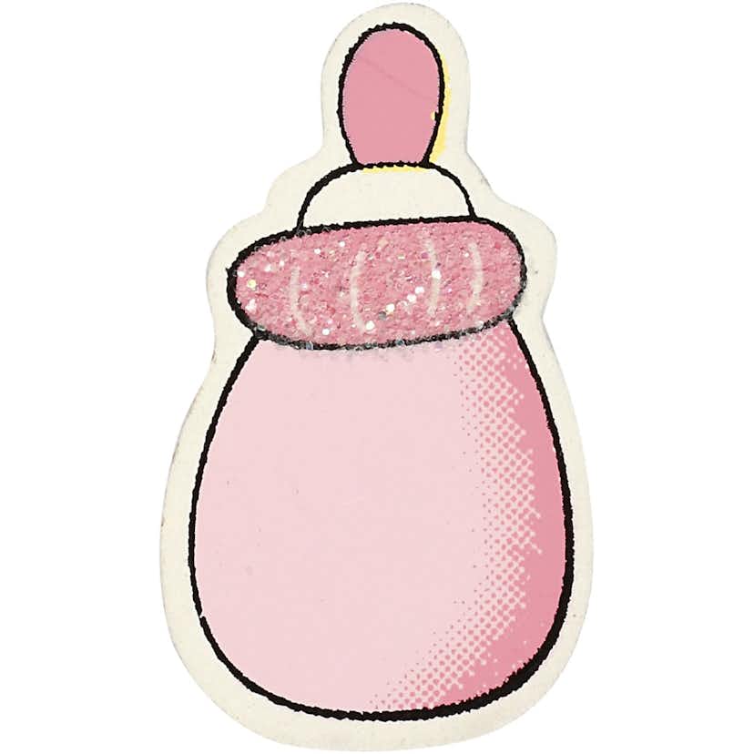 Figurer Creativ Company Nappflaska Stl 22x37 mm 10 st/1 Förp Ljusröd