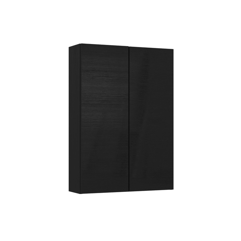 Väggskåp Temal CYPX med 2 Luckor Svart Trä, BxDxH: 600x350x850 mm